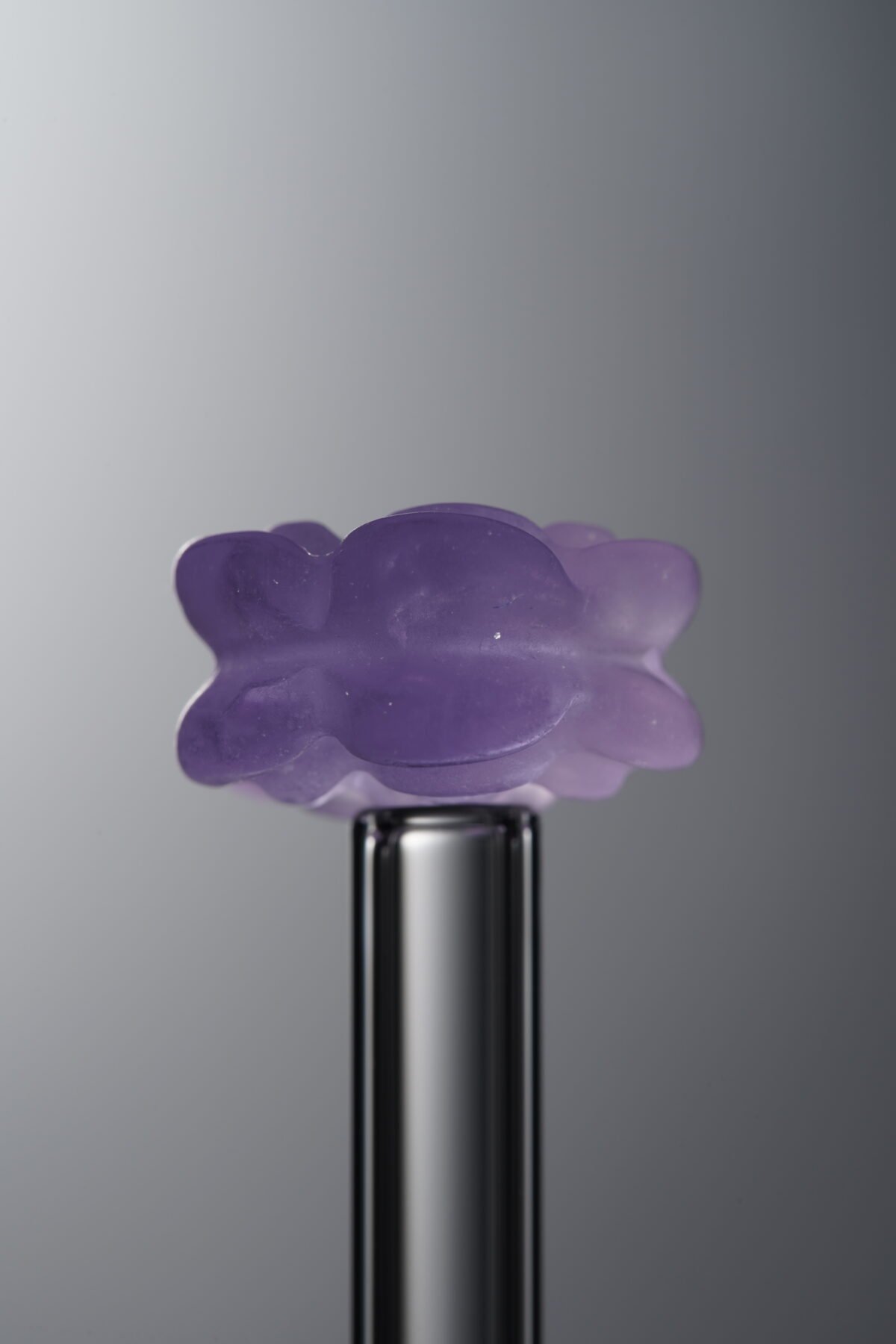 Fluorite-Purple-Double-sided Flower-13mm - Image 2
