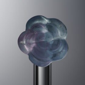 Fluorite-Blue-Double-sided Flower-13mm