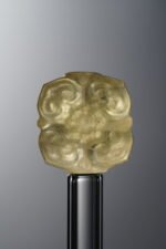 Fluorite-Yellow-Four-flower Square Plaque-14mm