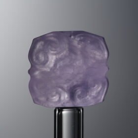 Fluorite-Purple-Four-flower Square Plaque-14mm