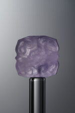 Fluorite-Purple-Four-flower Square Plaque-14mm