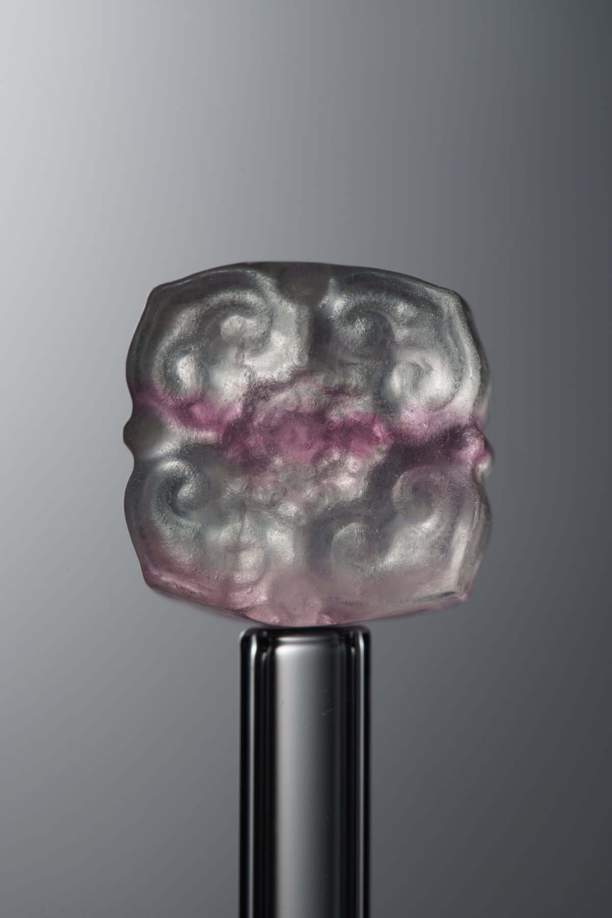 Fluorite-Red-Four-flower Square Plaque-14mm - Image 4