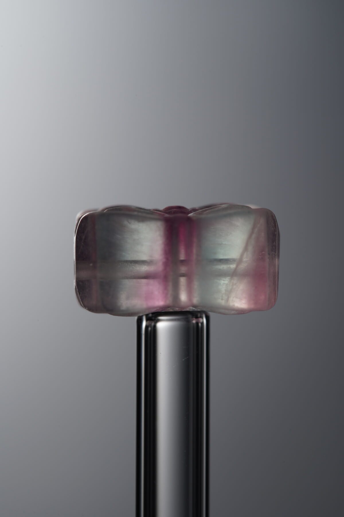 Fluorite-Red-Four-flower Square Plaque-14mm - Image 2
