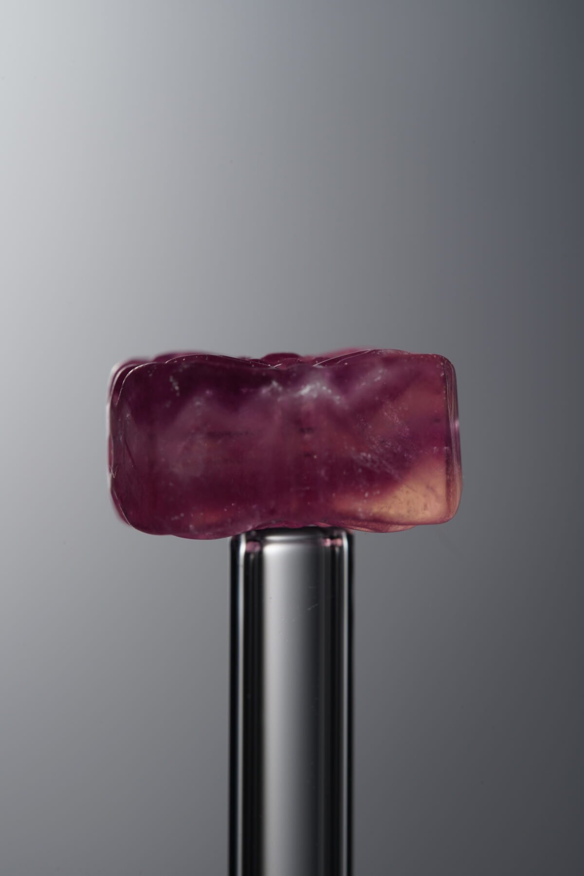 Fluorite-Red-Four-flower Square Plaque-14mm - Image 3