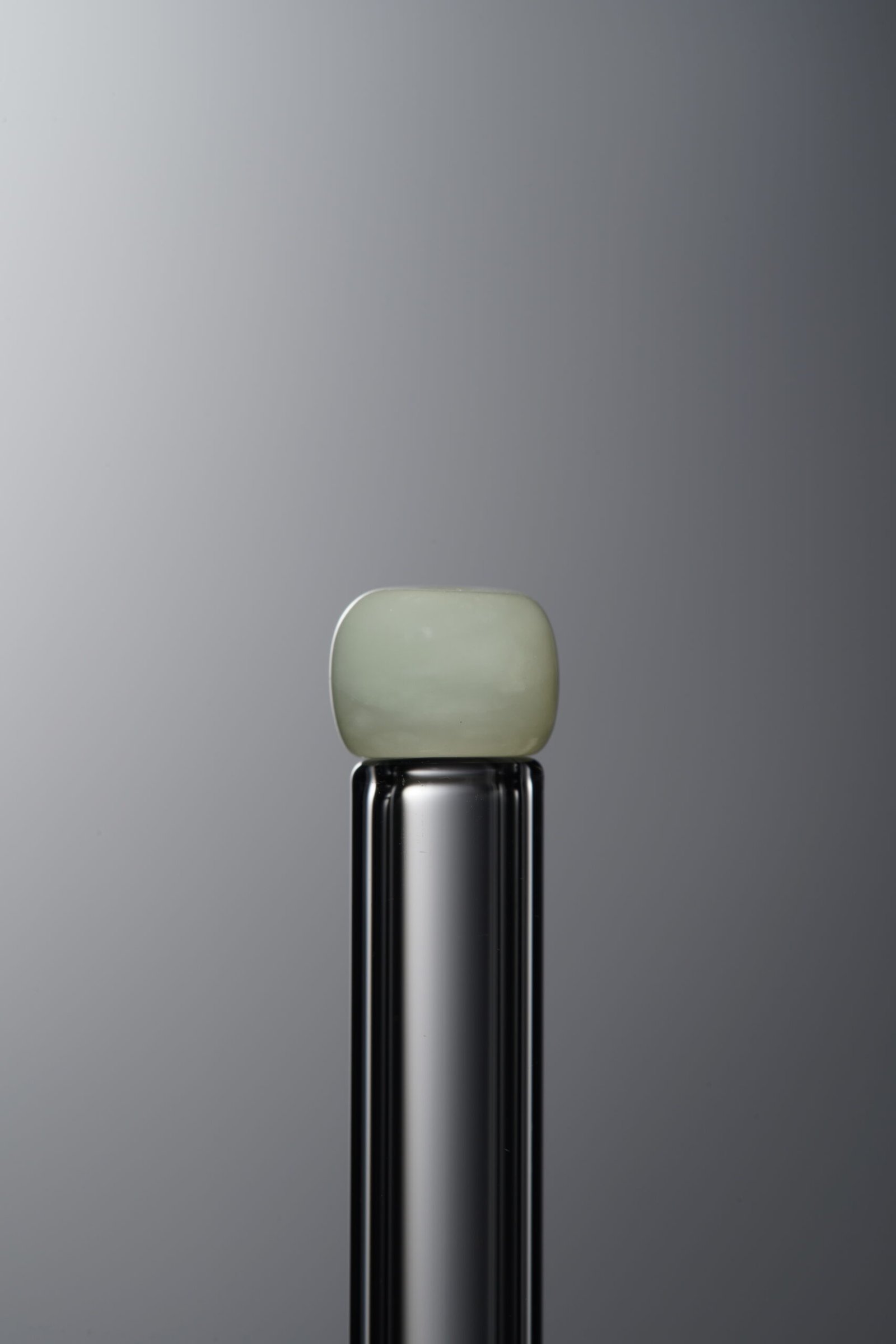 D5-41 (1) Hetian Jade-Green-Barrel Bead-6mm - Image 1