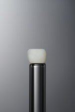 Hetian Jade-Green-Barrel Bead-6mm - Image 3