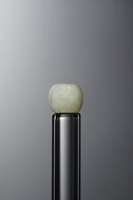 Hetian Jade-Green-Barrel Bead-6mm - Image 2