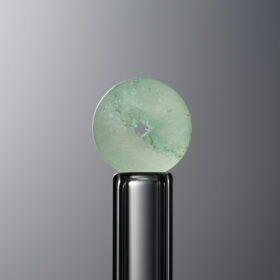 Tianshan Jade-Green-Flat Round Bead-8mm