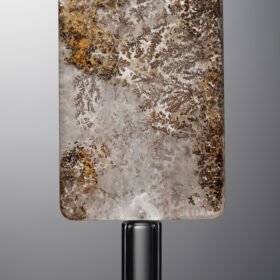 Crystal-Brown-Tree-flower Rectangle Plaque-29mm