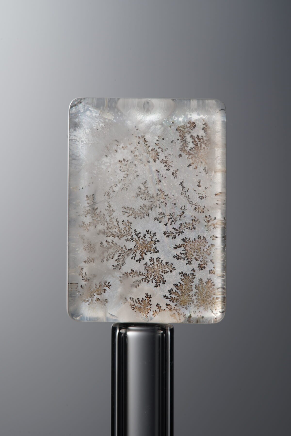 Crystal-Brown-Tree-flower Rectangle Plaque-18mm - Image 1