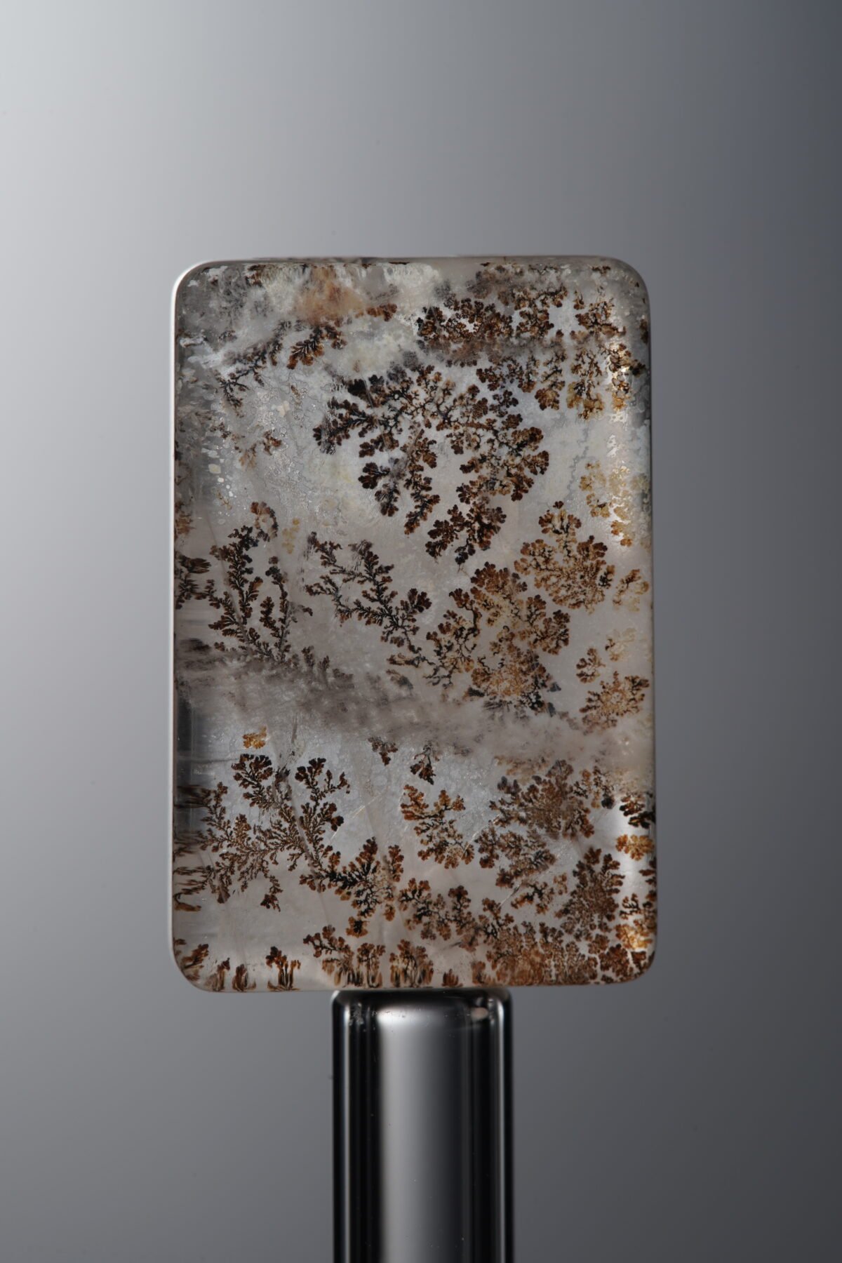 Crystal-Brown-Tree-flower Rectangle Plaque-20mm - Image 1