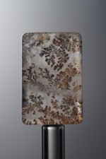 Crystal-Brown-Tree-flower Rectangle Plaque-20mm