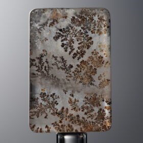 Crystal-Brown-Tree-flower Rectangle Plaque-20mm