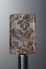 Crystal-Brown-Tree-flower Rectangle Plaque-20mm