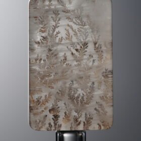 Crystal-Brown-Tree-flower Rectangle Plaque-22mm