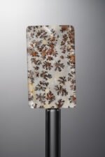 Crystal-Brown-Tree-flower Rectangle Plaque-28mm