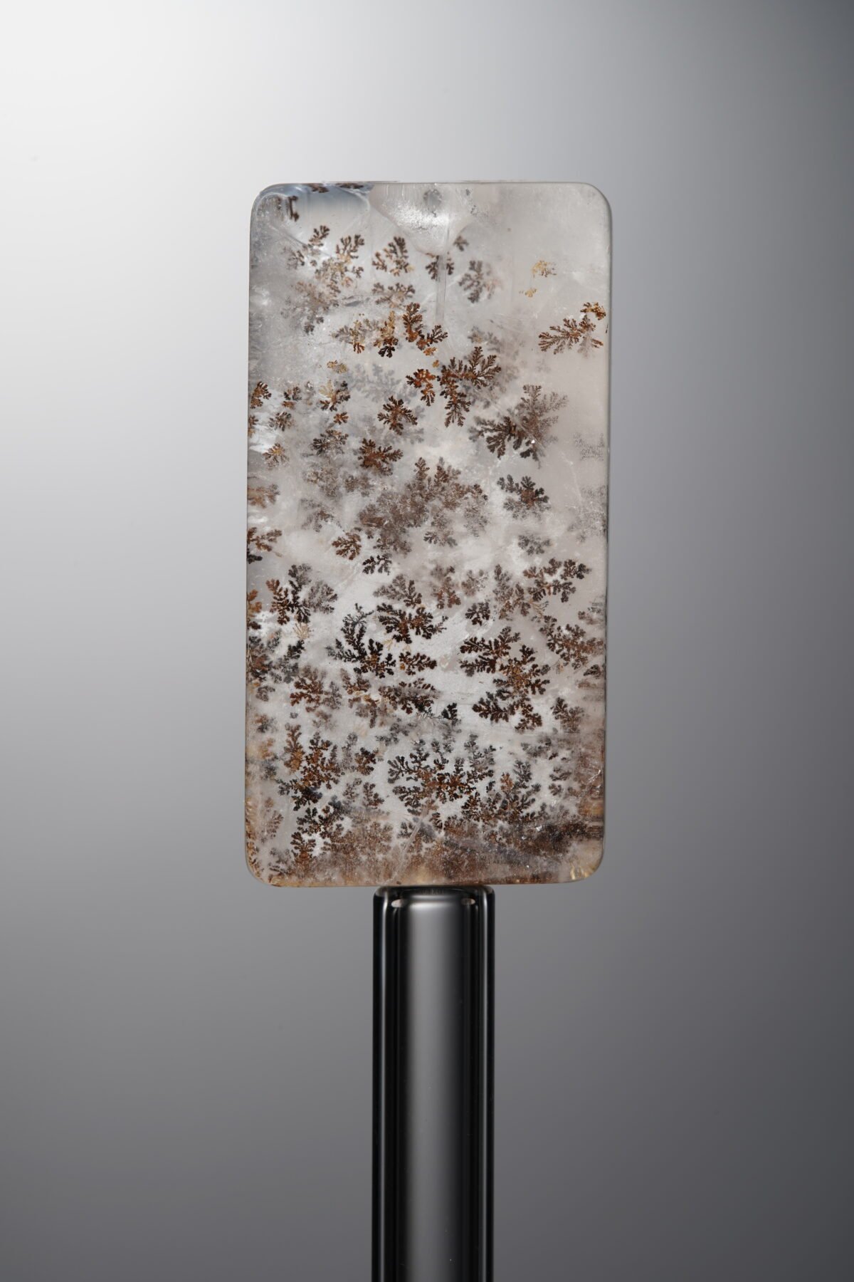 D8-191 (3) Crystal-Brown-Tree-flower Rectangle Plaque-29mm - Image 1
