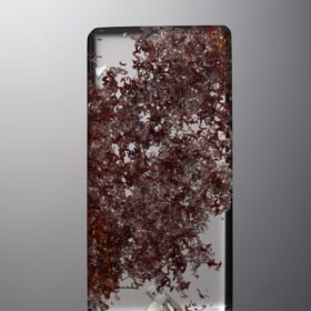 Crystal-Red-Rectangle Plaque-33mm