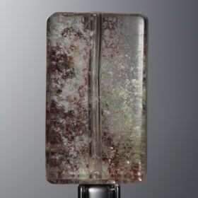 Crystal-Red&Green-Rectangle Plaque-20mm