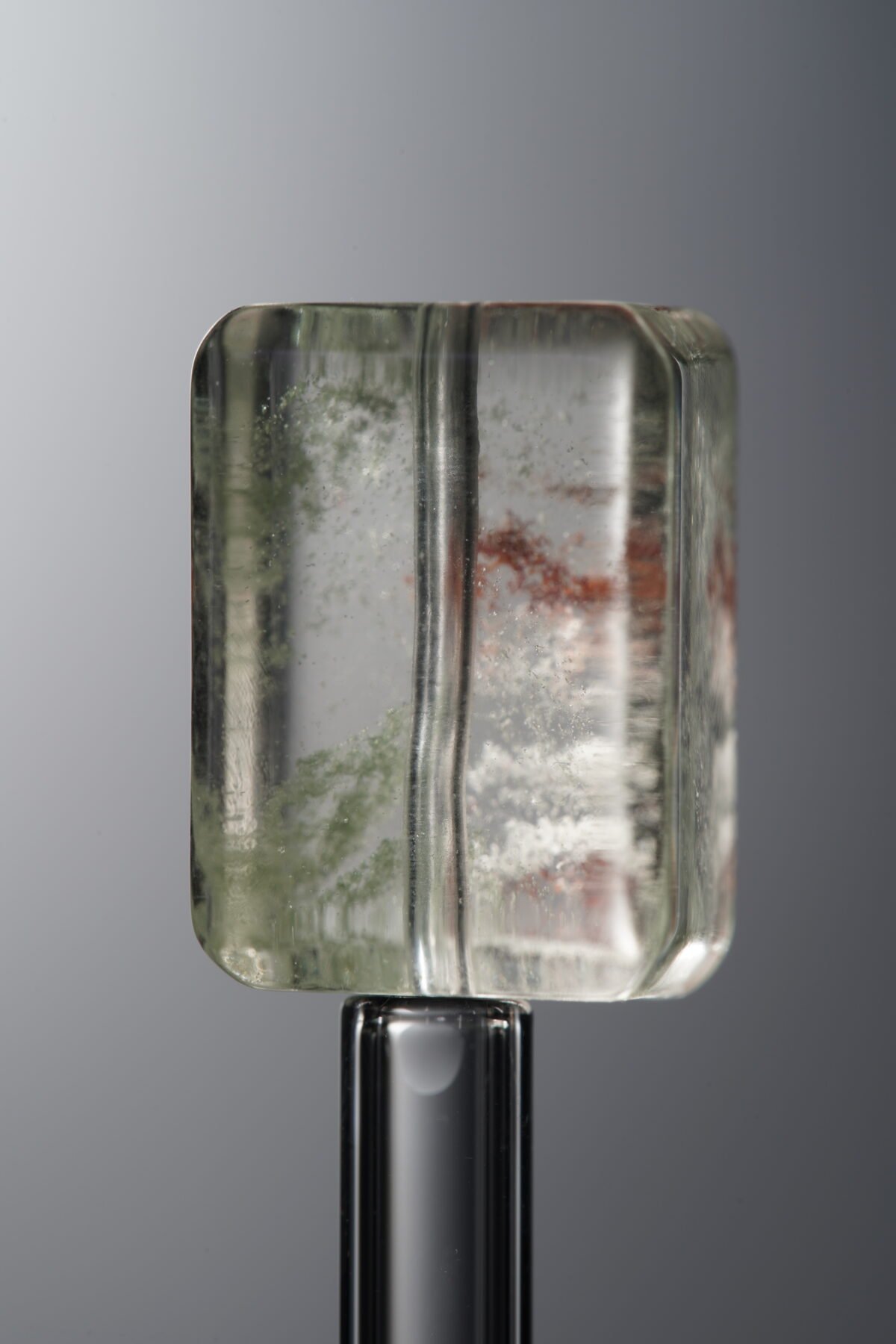 Crystal-Red&Green-Rectangle Plaque-18mm - Image 1