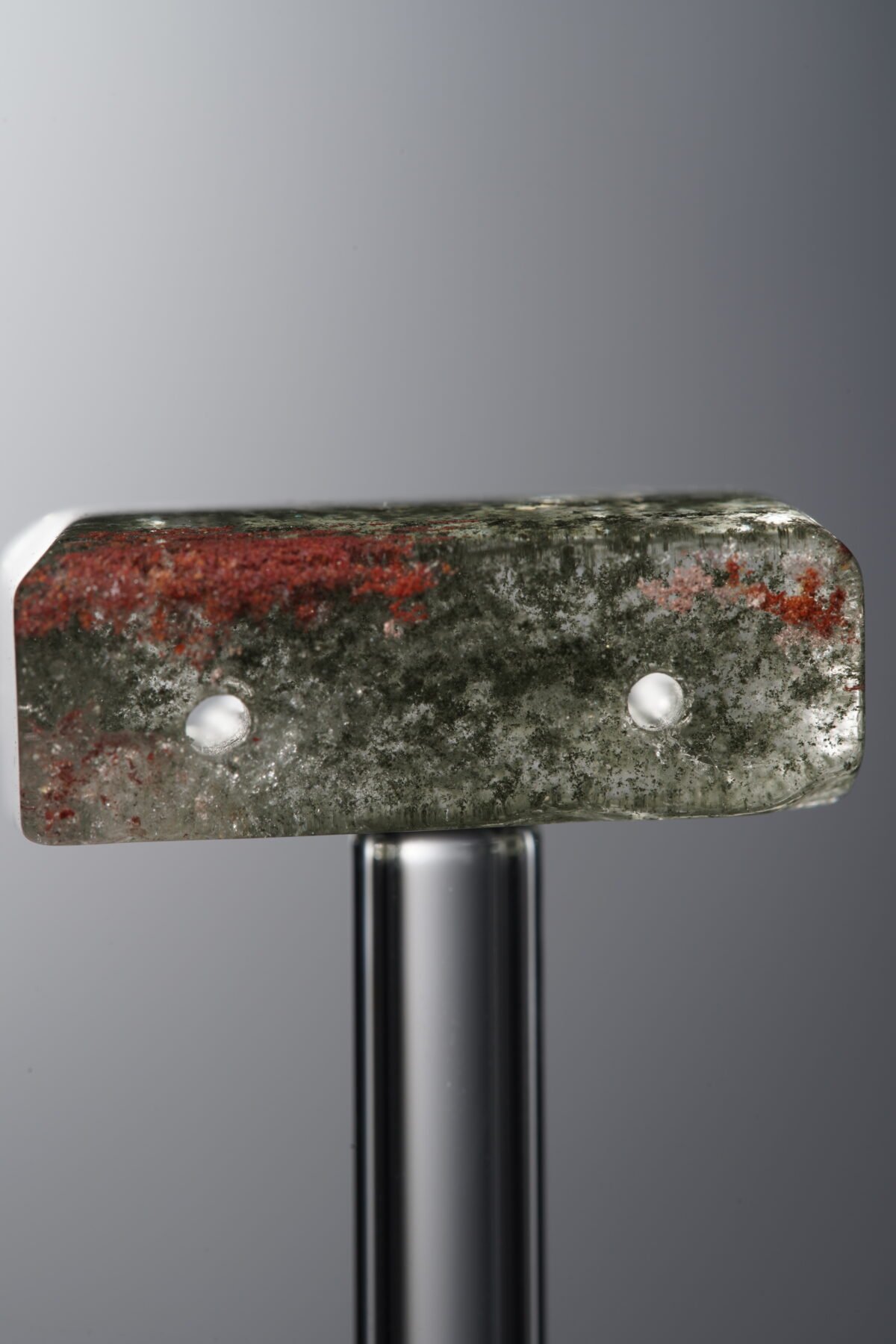 Crystal-Red&Green&Brown-Rectangle Plaque-22mm - Image 2