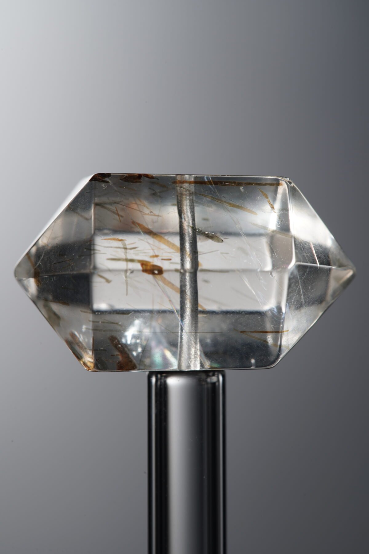 Crystal-Gold&Brown-Double-point Rectangle Block-22mm - Image 1