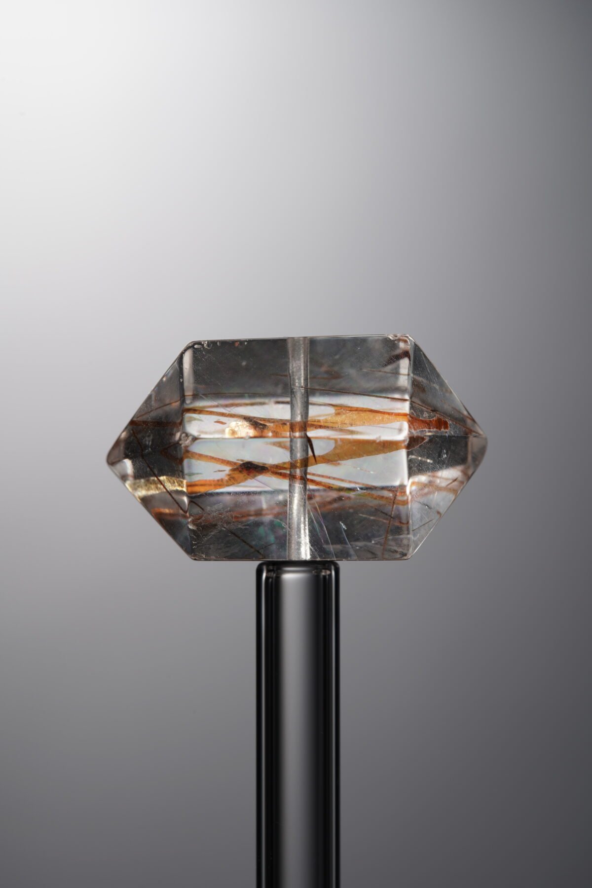 Crystal-Gold&Brown-Double-point Rectangle Block-23mm - Image 1