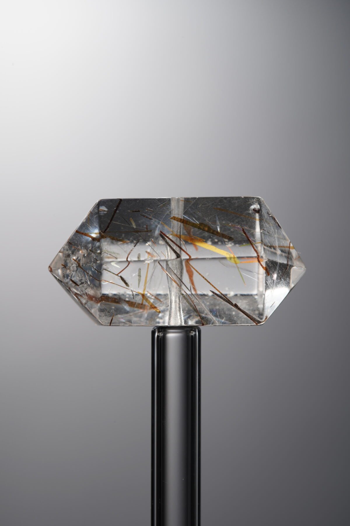 Crystal-Gold&Brown-Double-point Rectangle Block-26mm - Image 1