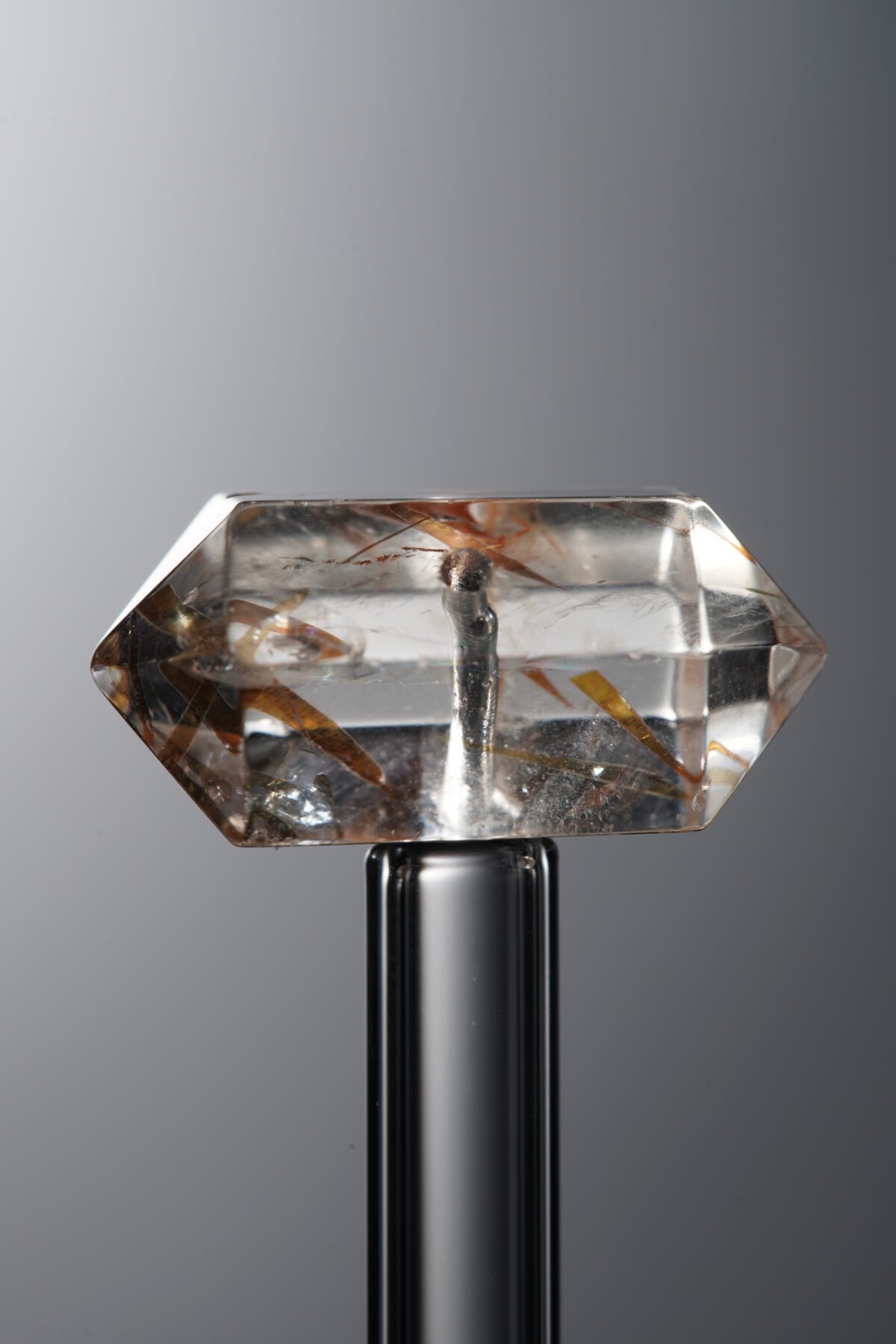 Crystal-Gold&Brown-Double-point Rectangle Block-19mm - Image 1