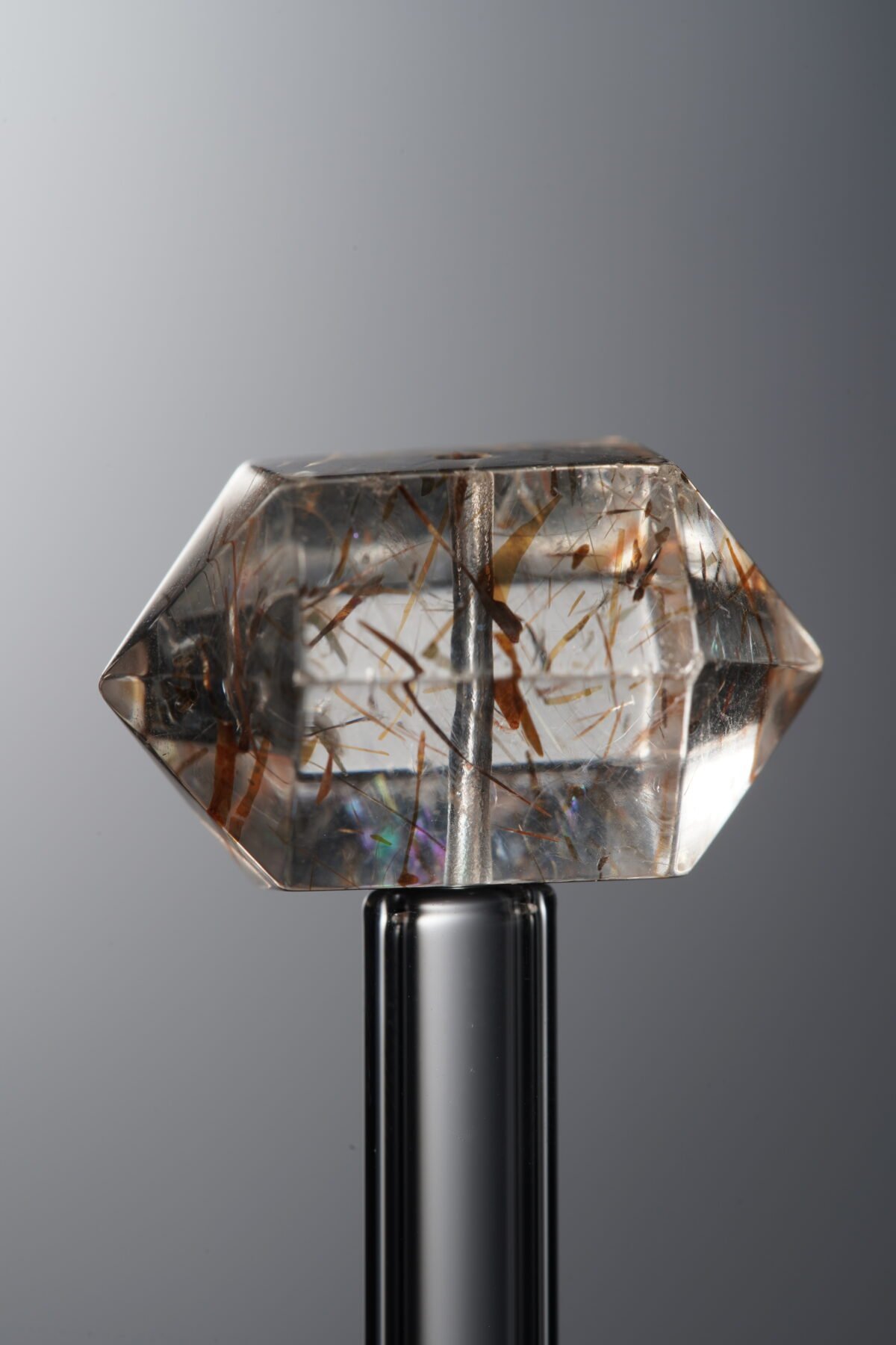 Crystal-Gold&Brown-Double-point Rectangle Block-19mm - Image 1
