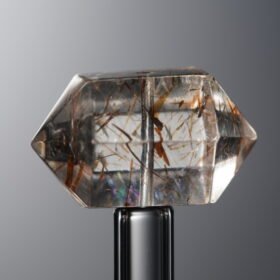 Crystal-Gold&Brown-Double-point Rectangle Block-19mm