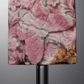 Rhodonite-Pink-Butterfly Square Plaque-29mm