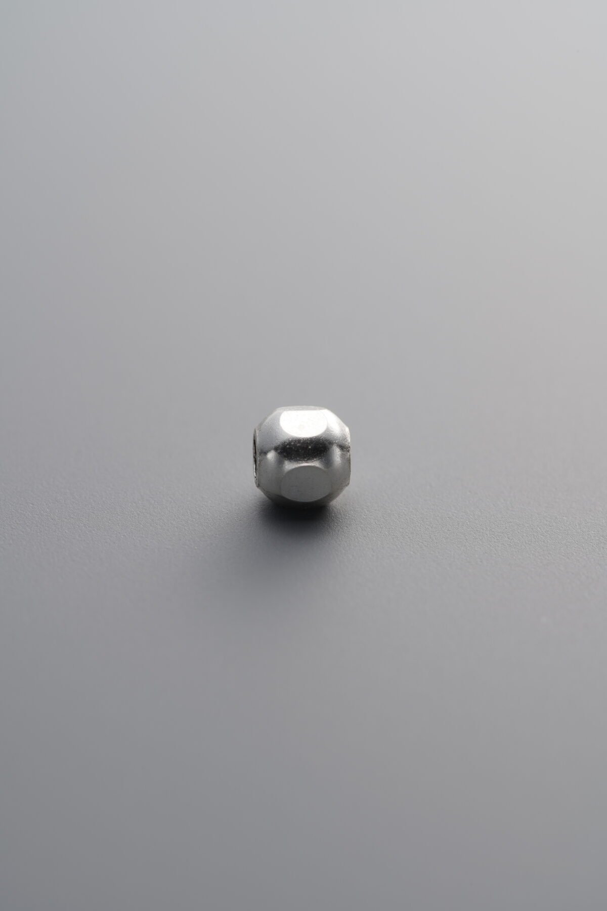 Square Crushed Silver Bead