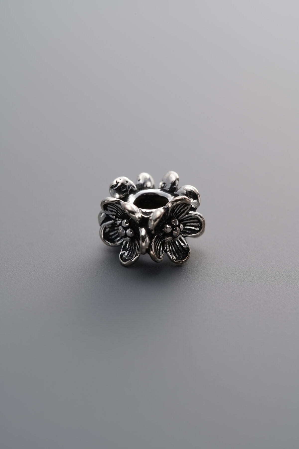 Peach Blossom Four-sided Flower Spacer Bead
