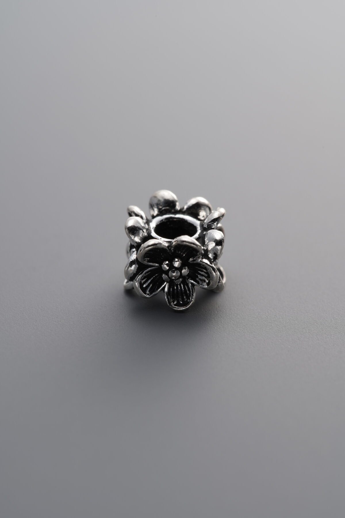 Peach Blossom Four-sided Flower Spacer Bead