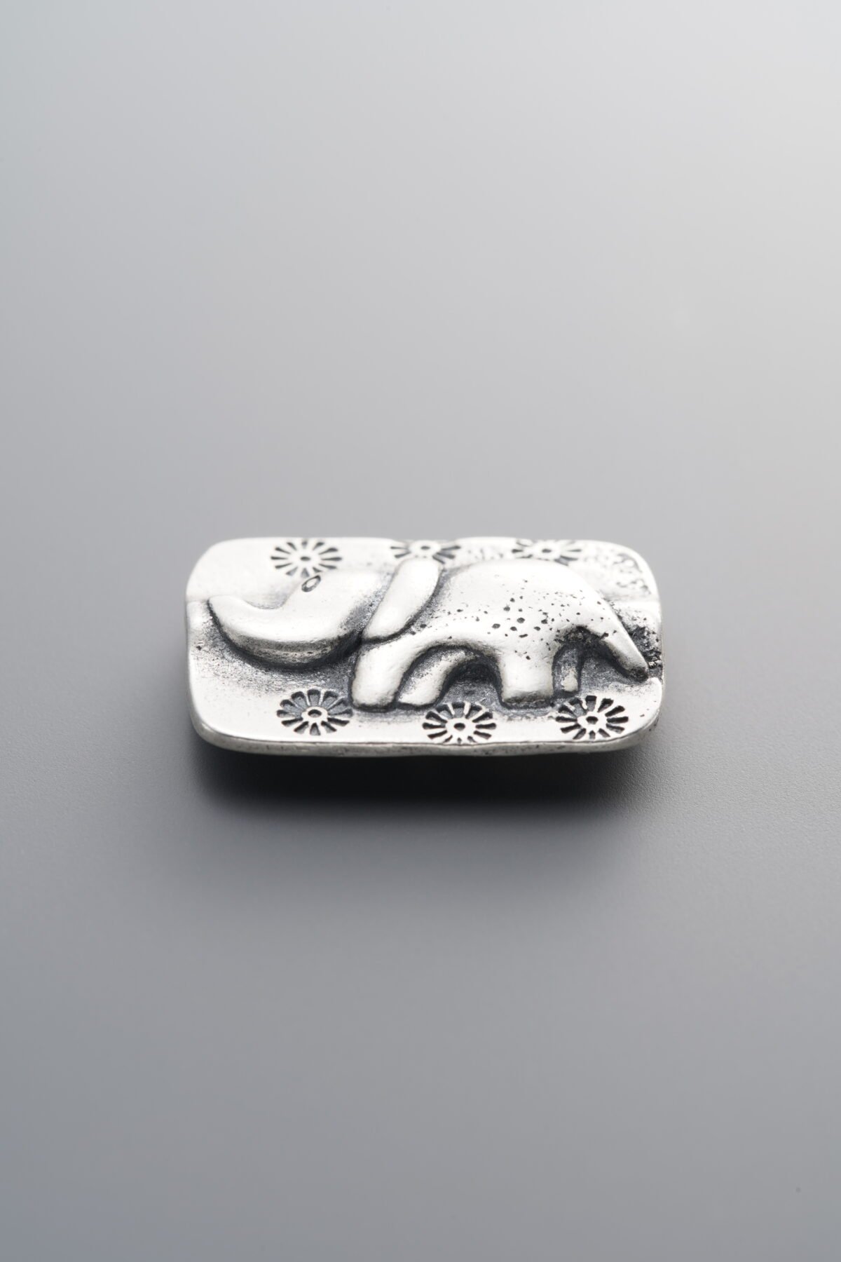 Elephant Square Plate Spacer Bead