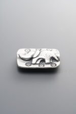 Elephant Square Plate Spacer Bead