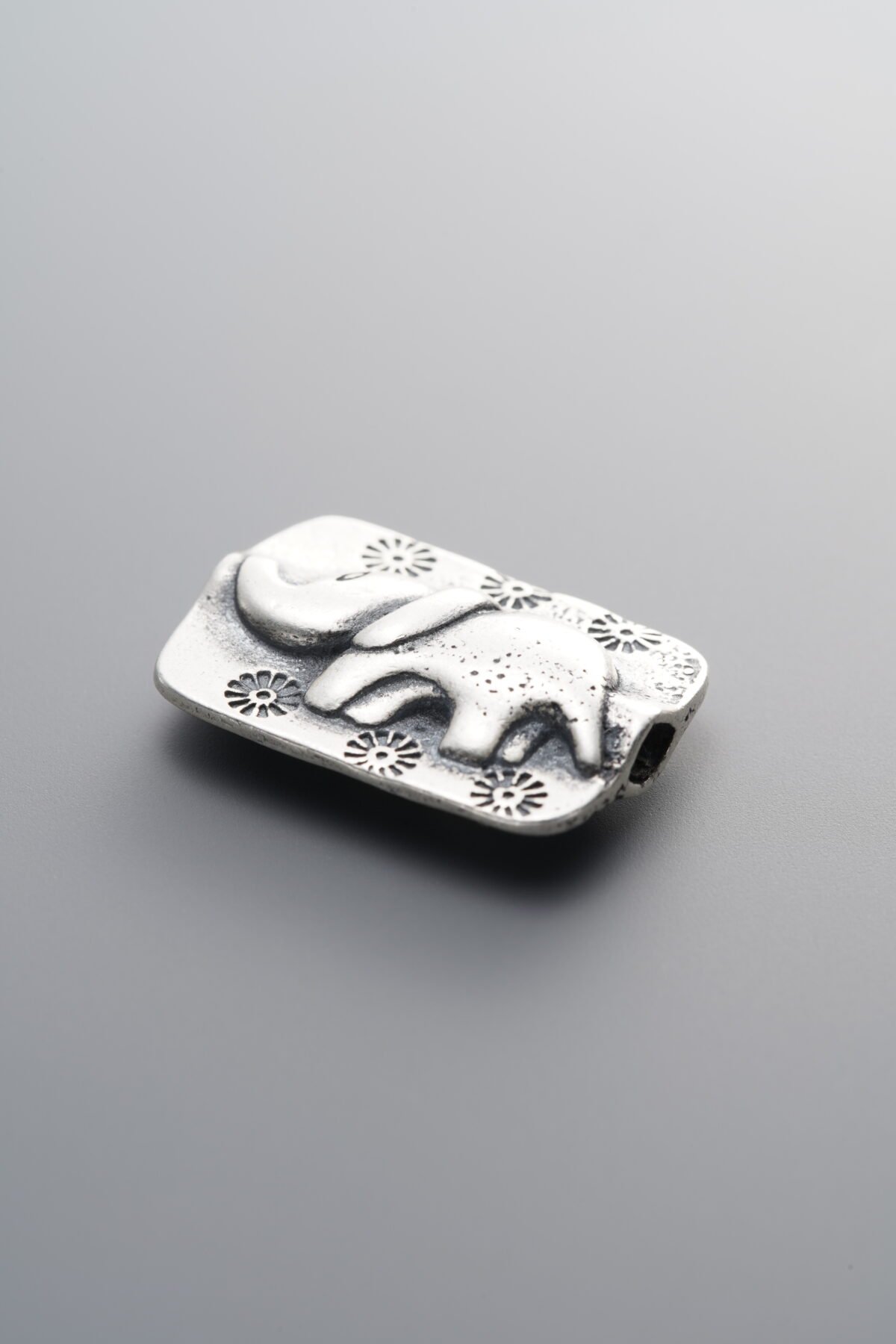 Elephant Square Plate Spacer Bead