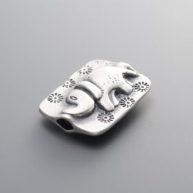 Elephant Square Plate Spacer Bead