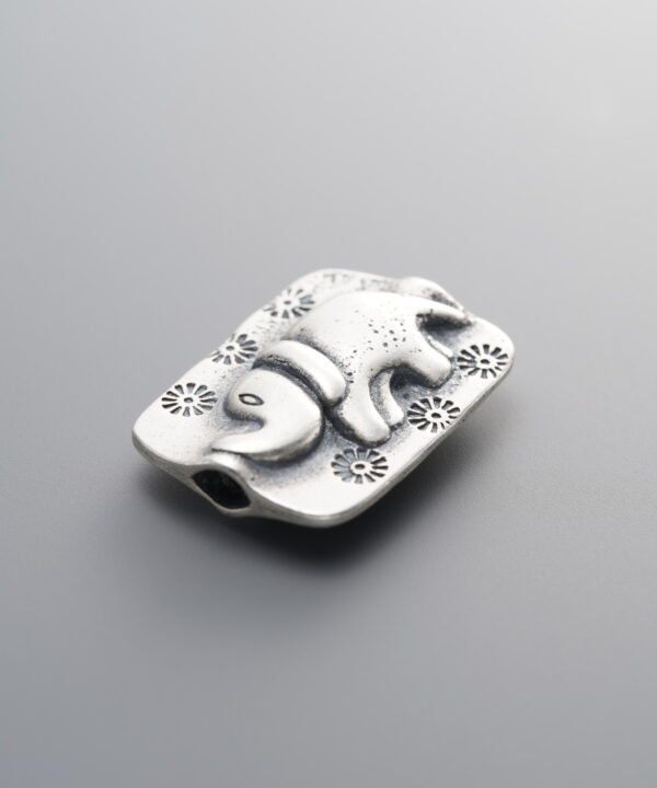 Elephant Square Plate Spacer Bead