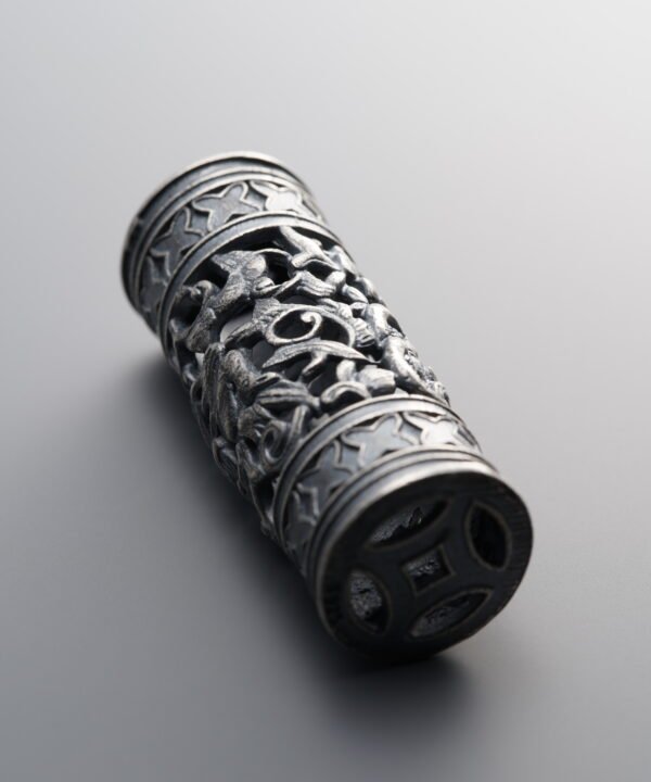Hollowed-out-carved Barrel Bead
