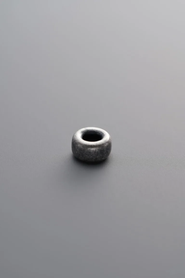 Round Silver Chip Bead