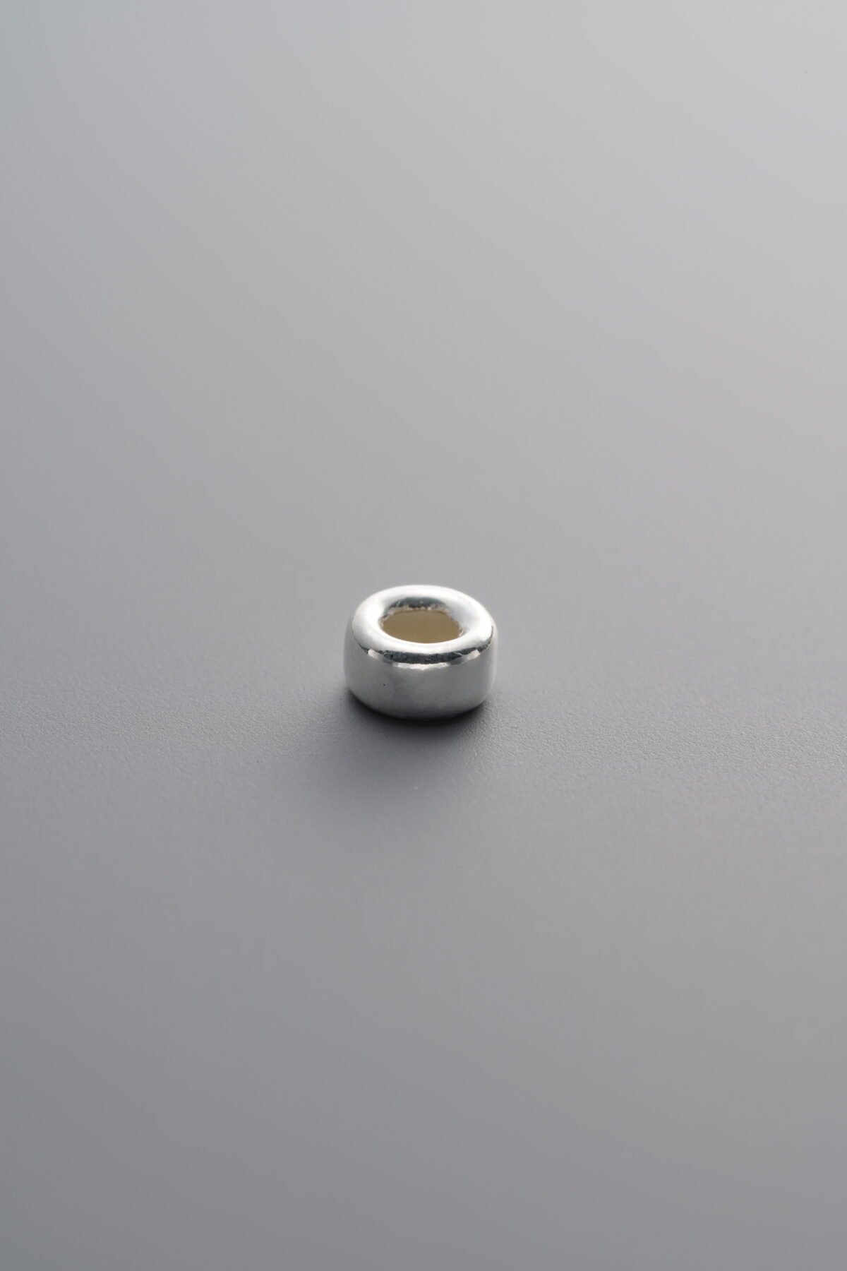 Round Crushed Silver Bead