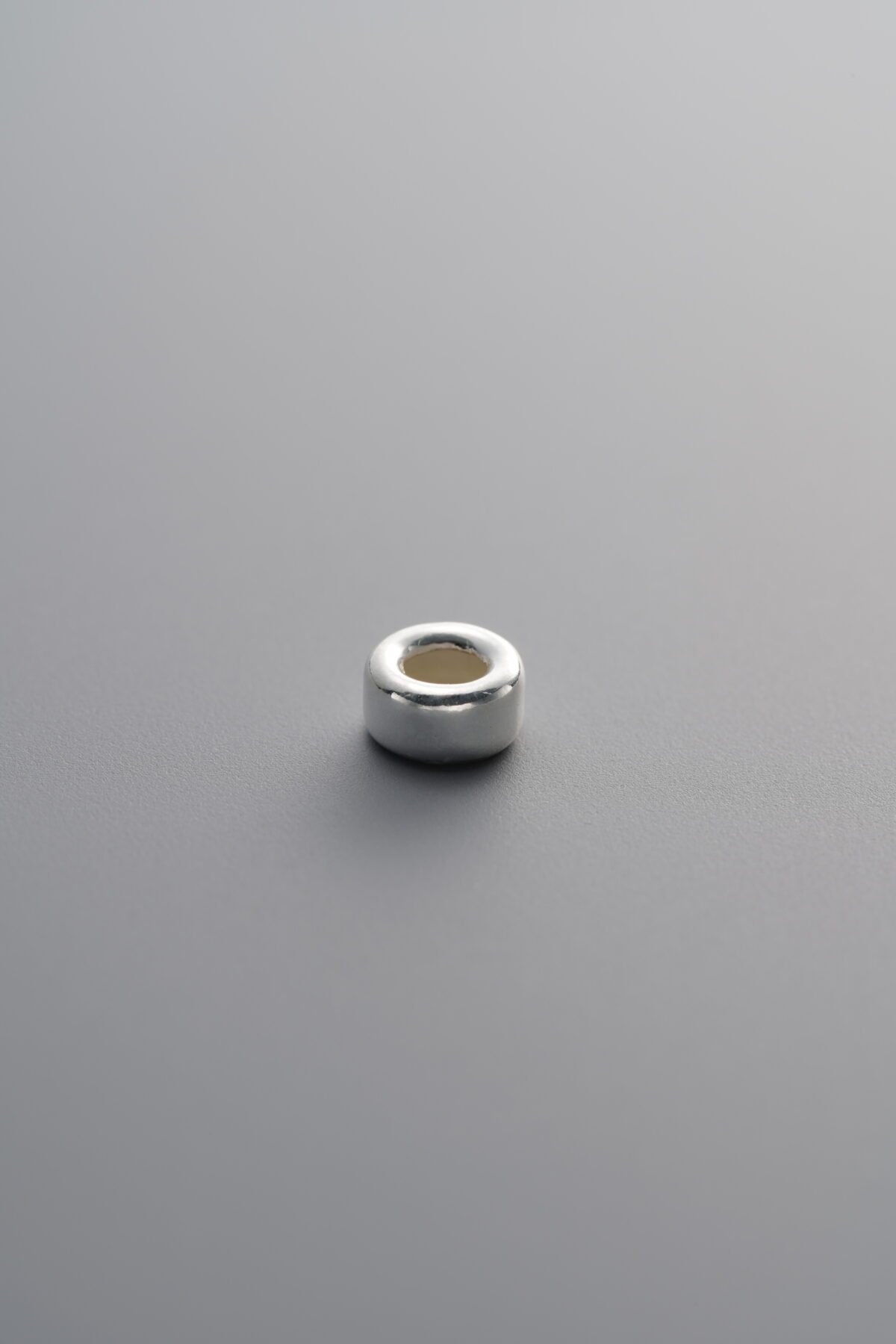 Round Crushed Silver Bead