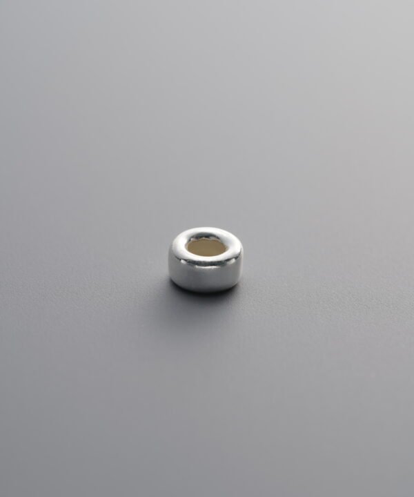 Round Crushed Silver Bead