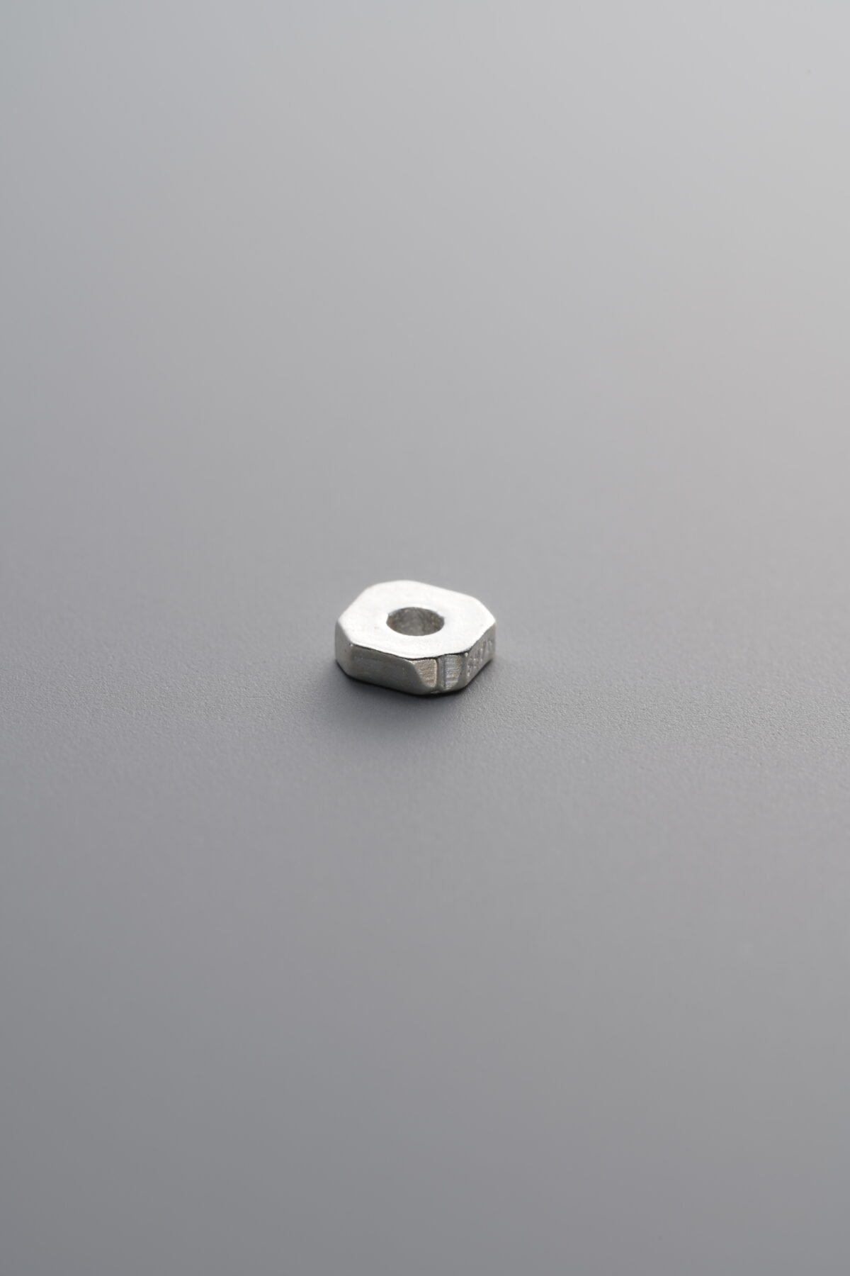 Square Crushed Silver Bead