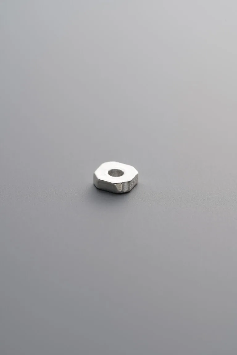 Square Crushed Silver Bead