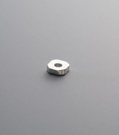 Square Crushed Silver Bead