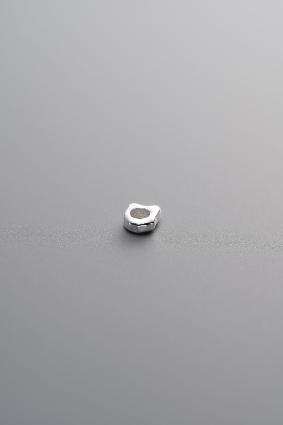 Irregular Crushed Silver Bead