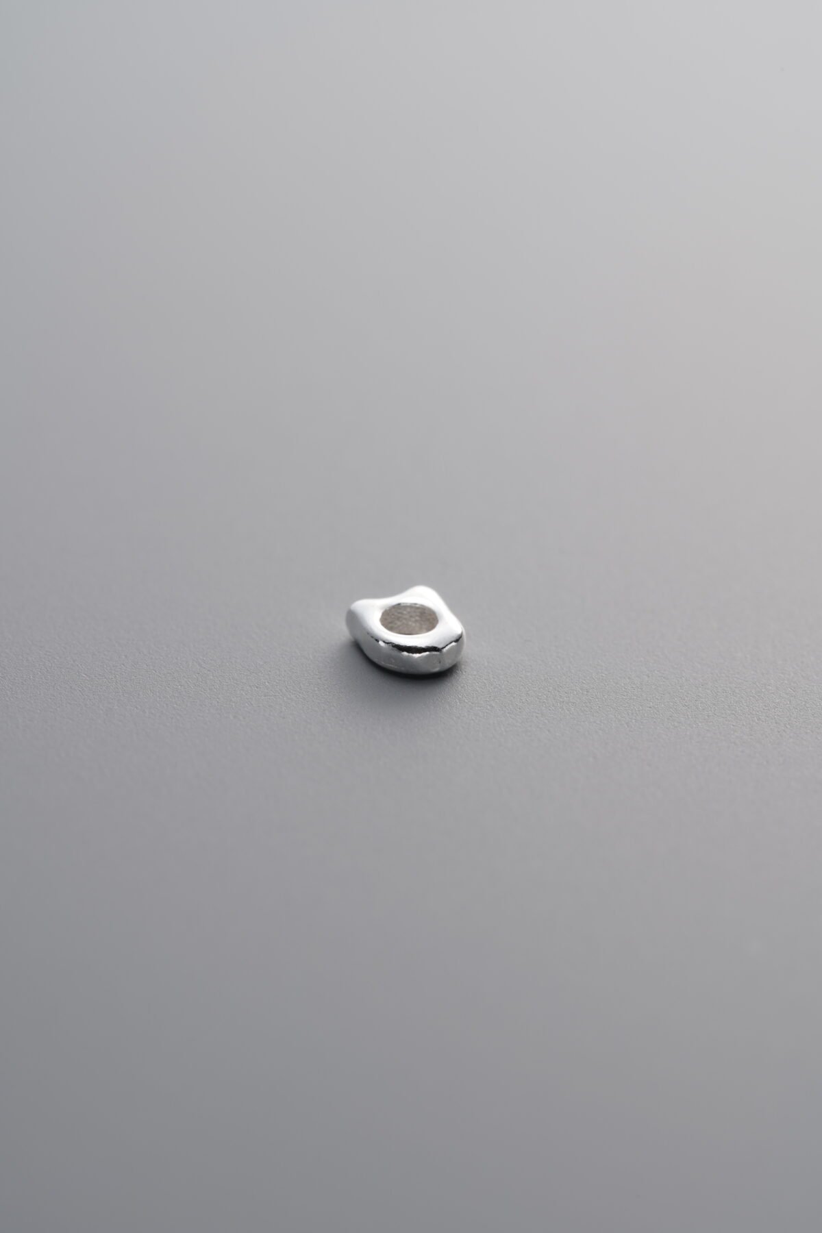 Irregular Crushed Silver Bead